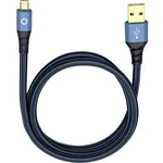 USB 2.0 kabel Oehlbach USB Plus Micro 9334, 5.00 m, modrá