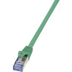 Síťový kabel RJ45 LogiLink CQ5035S, CAT 6A, S/FTP, 1.00 m, zelená