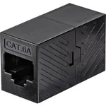 RJ45 síťový adaptér Renkforce RF-4531570 CAT 6A, [1x RJ45 zásuvka - 1x RJ45 zásuvka], černá