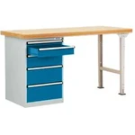Dílenském COMBI model 1 s masivní deskou, Šxhxv = 1500 x 700 x 840 mm Manuflex TP5087.0002 TP5087.0002