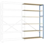 Přístavný modul regálu oddělení Manuflex RP1444.5012, (š x v x h) 1500 x 2000 x 600 mm