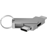 Adaptér USB 2.0 Terratec [1x micro USB zásuvka - 1x USB-C™ zástrčka] šedá