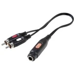 Cinch / jack audio prodlužovací kabel SpeaKa Professional SP-7869828, 20.00 cm, černá