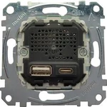 Merten USB zásuvka Systéem M stříbrná MEG4366-0110