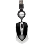 Optická Wi-Fi myš Verbatim Go Mini 49020, s kabelovým vozíkem, černá, metalická