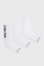 Ponožky Calvin Klein pánske, biela farba, 701218725
