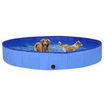 [EU Direct] vidaxl 92603 Foldable Dog Swimming Pool Blue 300x40 cm PVC Puppy Bath Collapsible Bathing for Cats Playing K
