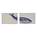 Súprava 2 prestieraní Madre Selva Blue Whale, 45 x 30 cm