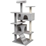 [EU Direct] vidaxl 170475 Cat Tree 67x67x125cm with Sisal Scratching Posts 125 cm Grey Scratcher Tower Home Furniture Cl