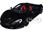McLaren P1 Fire Black with Red and Black Interior 1/18 Model Car by Autoart