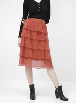 Brown midi skirt VERO MODA Mira