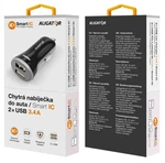 Nabíječka do auta ALIGATOR s 2xUSB výstupem, 3.4A, smart IC, black