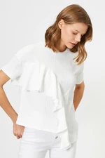 Koton Women's Flywheel Detailed Textured T-Shirt