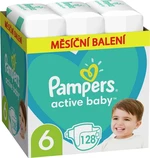 PAMPERS Active Baby 6 13-18 kg Extra Large 128 ks,PAMPERS Active Baby Plienky jednorazové 6 (13-18 kg) 128 ks - MESAČNÁ ZÁSOBA