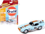 1965 Shelby Cobra Daytona Coupe 23 Light Blue with Orange Stripes "Gulf Oil" "Classic Gold Collection" 2023 Release 2 Limited Edition to 3388 pieces