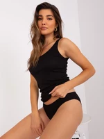 Black ribbed nightsuit with top