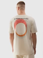 Pánské tričko oversize z organické bavlny - béžové