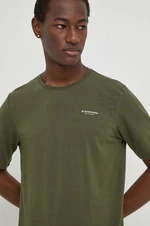 Tričko G-Star Raw pánsky, zelená farba, jednofarebný