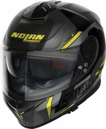 Nolan N80-8 Wanted N-Com Flat Lava Grey Black/Yellow M Casco