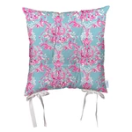 Niebiesko-różowa poduszka na krzesło z mikrowłókna Mike & Co. NEW YORK Butterflies, 36x36 cm