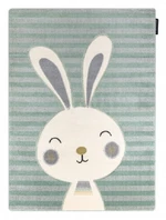 Dětský kusový koberec Petit Rabbit green-140x190