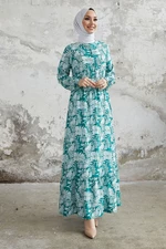 InStyle Fale Intricate Leafy Viscose Dress - Mint