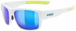 UVEX ESNLT Spirit Urban White Mat/Mirror Blue Okulary rowerowe