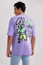 DEFACTO Oversize Fit Crew Neck Printed T-Shirt