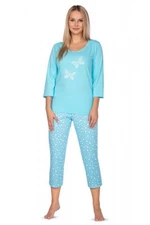 Regina 642 tyrkysové Dámské pyžamo L modrá