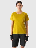 Dámské rychleschnoucí cyklistické tričko 4F - žluté