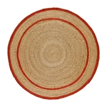 Czerwono-naturalny okrągły dywan ø 120 cm Mahon – Universal