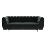 Ciemnoszara aksamitna sofa Ghado Shel, 210 cm