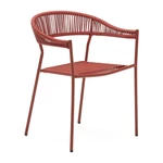 Ceglaste krzesła z imitacji rattanu zestaw 4 szt. Futadera – Kave Home