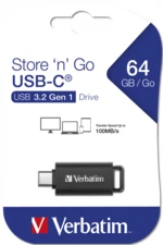 Verbatim USB flash disk, USB-C, 64GB, Store ,n, Go USB-C, černý, 49458, pro archivaci dat