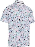Callaway Florida Abstract Geo Mens Polo Bright White L