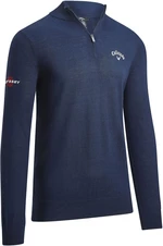 Callaway 1/4 Blended Mens Merino Sweater Navy Blue M