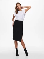 Black Women's Ribbed Pencil Skirt ONLY Emma - Ladies