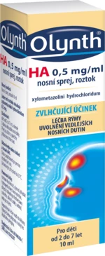 Olynth HA 0,5 mg/ml nosní sprej, roztok pro léčbu rýmy u dětí od 2 let, 10 ml