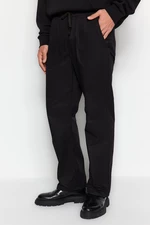 Trendyol Black Regular Fit Waist Lacing Detail Trousers