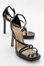 LuviShoes Shelp Women's Black Heeled Shoes