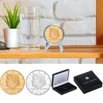 Trump 2024 Coins Save America Again US Coin Gold Plated Souvenirs And Gifts In God We Trust Home Decorations Commemorative Coin