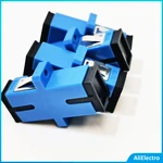 50~500pcs/Lot SC/UPC Adaptor SC Female Fiber Optic Simplex Single Mode SC Flange With Flange Plastic Fiber Coupler