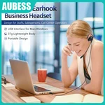 Ear Hook Usb Wired Phone Headset Wire Control 3.5mm Aux Headphone Telephone Operator Wired Business Headset Usb Wire Control
