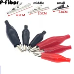 50pcs Pure iron alligator clip small / medium / large alligator clip wire / battery / test clip 28 / 35 / 45mm