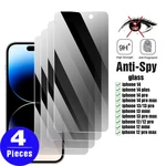 4Pcs Anti-Spy Glass For iphone 14 plus 13 pro 12 mini 11 SE 2022 8 7 X XS Max XR 6 6S phone screen protector Tempered glass film