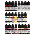 23 Vibrant Color High Concentrated Alcohol-Based Ink Pigment Epoxy Resin Paint Color Dye Great for Resin Coaster Making Tool