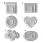 3pcs Epoxy Resin Molds Geometry Tray Small Silicone Mold DIY Crafts Ornament Tool for DIY Resin Artwork, Decors 517F