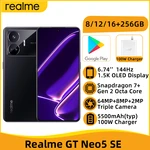 realme GT Neo 5 SE Snapdragon 7+ Gen 2 Octa Core 6.74'' 144Hz OLED Display 64MP Camera 100W Charger 5500mAh Battery