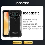 DOOGEE S98 Rugged 6.3"LCD FHD Smart Display Dial Rear G96 Octa Core 8GB+256GB Memory 64MP Camera 6000mAh