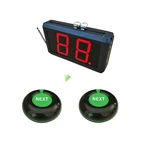 Take A Number 2-Digit Display With Next Control Button Wireless Guest Waiting System